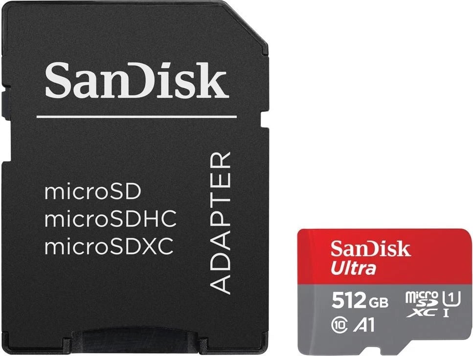 Kartë memorie SanDisk Ultra microSDXC, 512GB + përshtatës