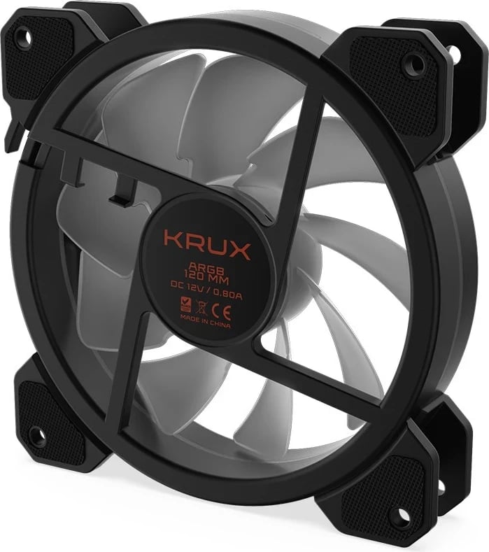 Ventilator për Kasë KRUX LUNAR 120 ARGB, i zi