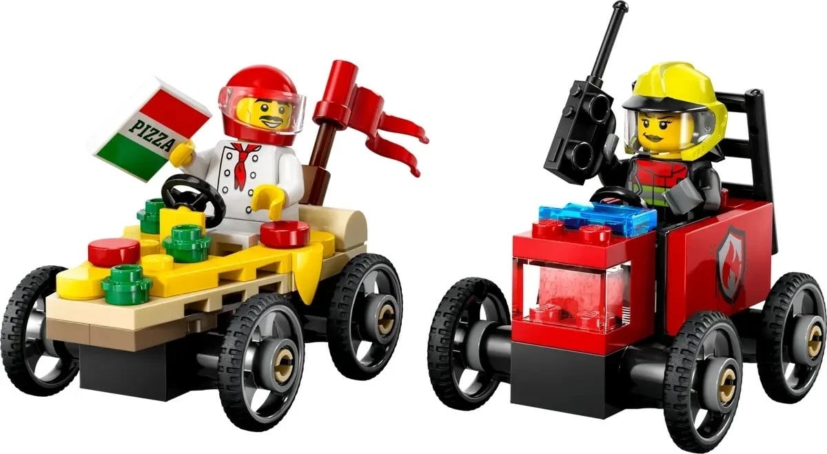 Set LEGO City 60458 Pizza vs. Fire Truck