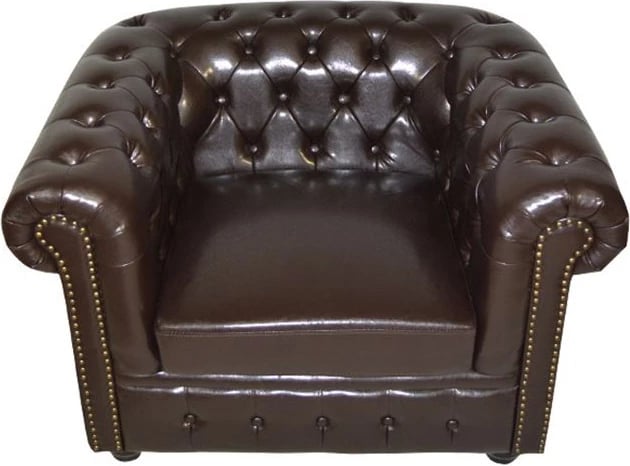 Karrige e rehatshme T.Chesterfield POLINA FH3011.01 PU ngjyrë kafe e errët 110x90x73Hcm