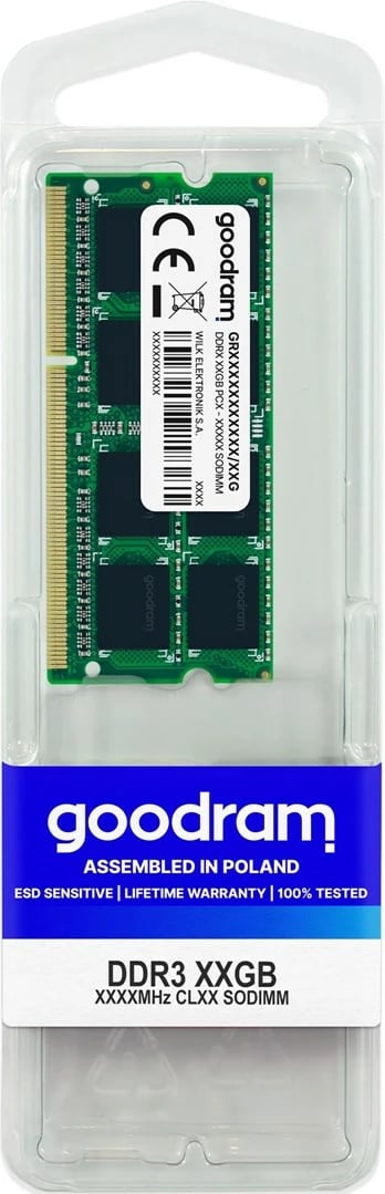 RAM memorie Goodram, 4GB DDR3, 1.6 GHz