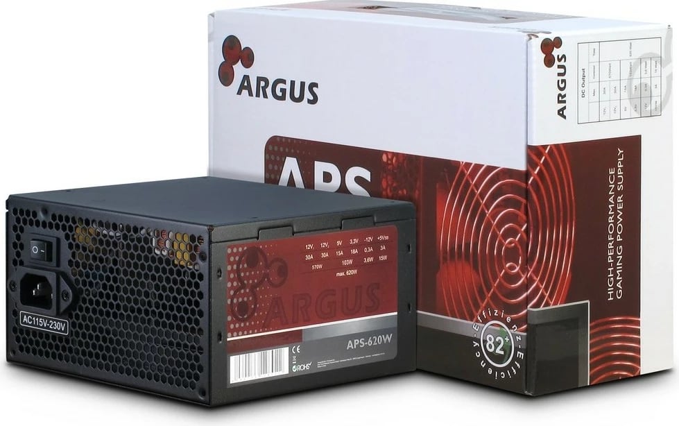 Kasë Inter-Tech Argus APS, 620 W, 115 - 230 V, 47 - 63 Hz, e verdhë