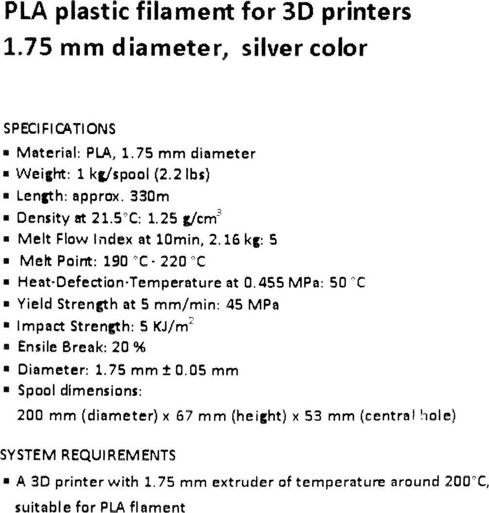 Material printimi Gembird 3DP-PLA1.75-01-S  3D, 1kg, argjend