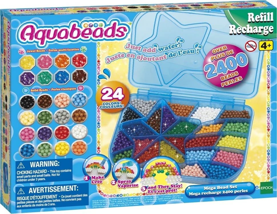 Set me rruaza AQUABEADS, EPOCH 31502, shumëngjyrëshe