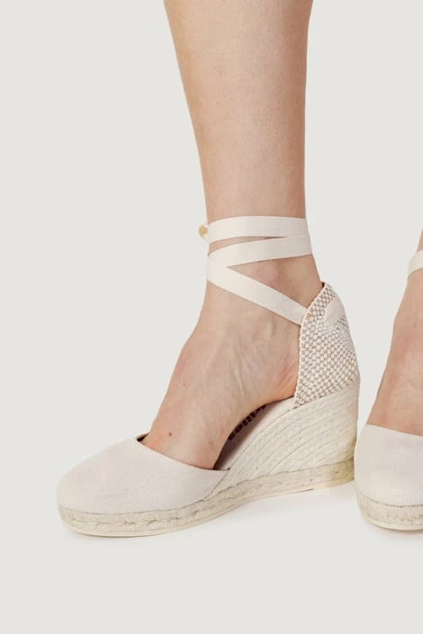 Sandale për femra Espadrilles, të bardha 