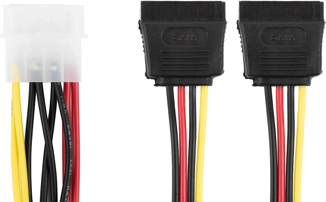 Kabllo adapter Accura SATA,  MOLEX , 0.15m, e zezë