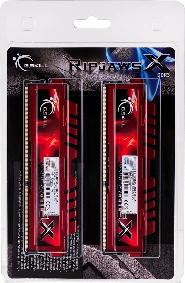 RAM Memorje G.Skill 16GB DDR3-1333 CL9 RipjawsX