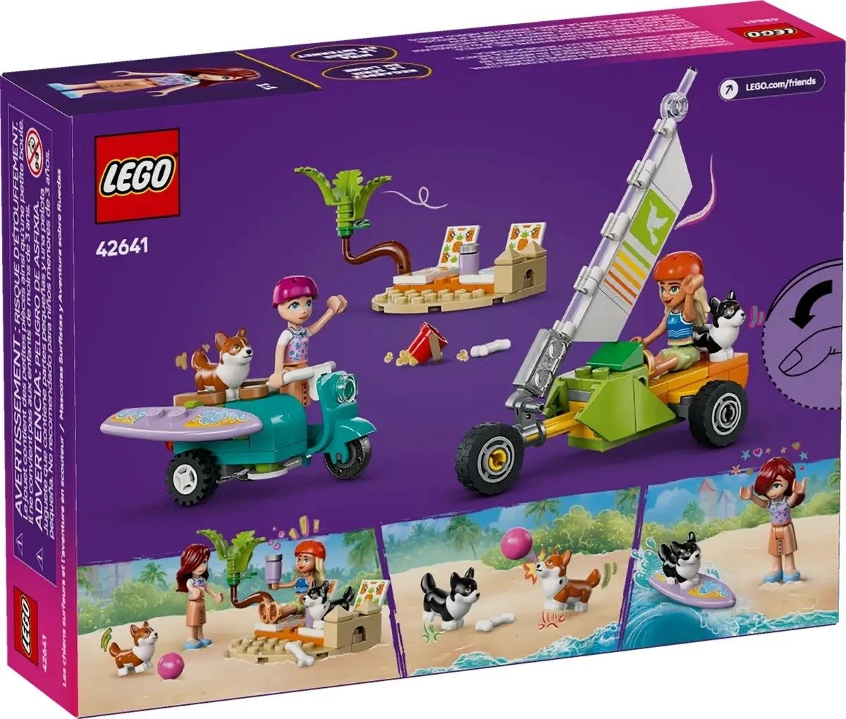 Set LEGO Friends 42641, Qentë në Surf dhe Aventurë me Skuter