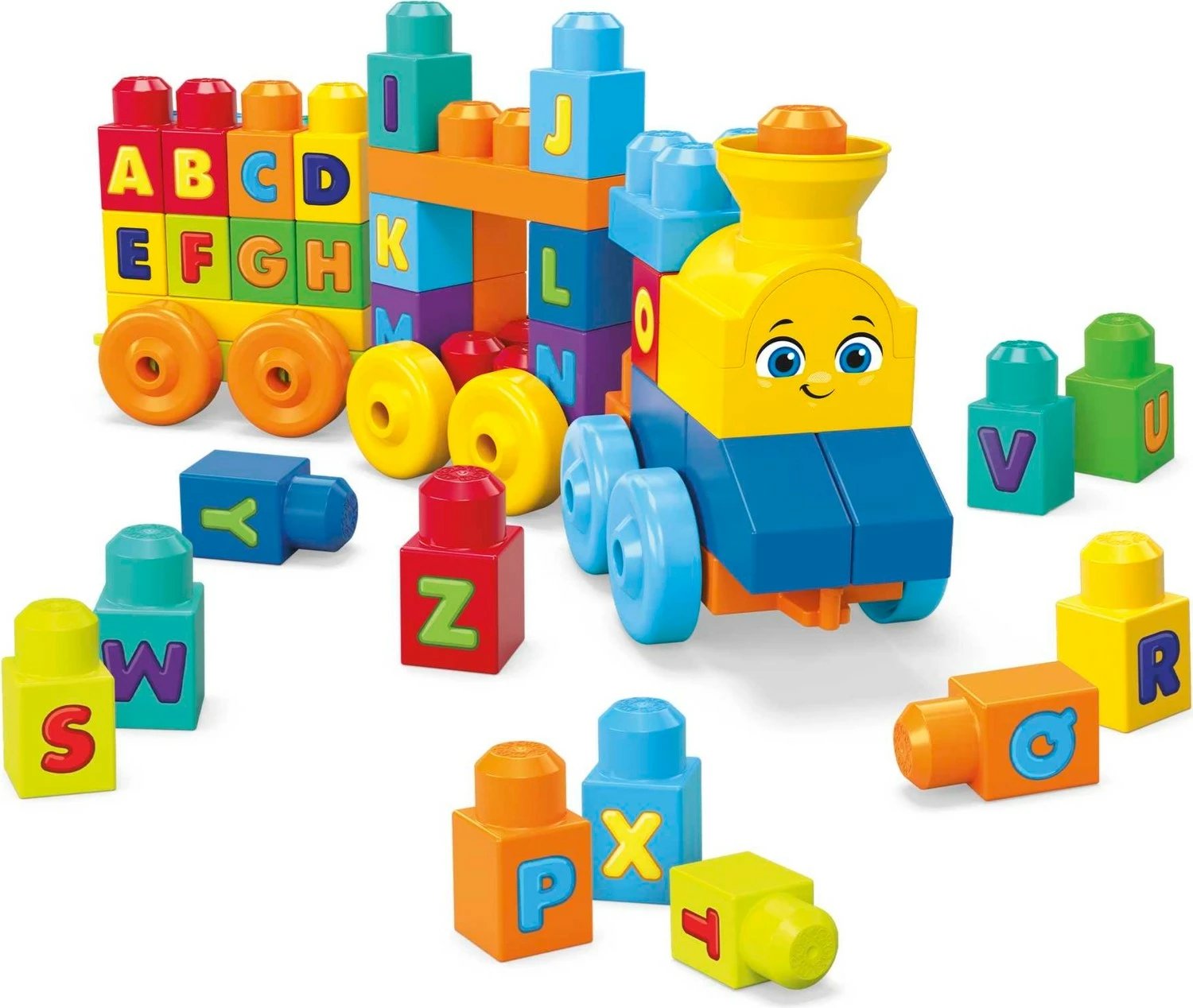 Treni muzikor me blloqe për fëmijë Fisher-Price