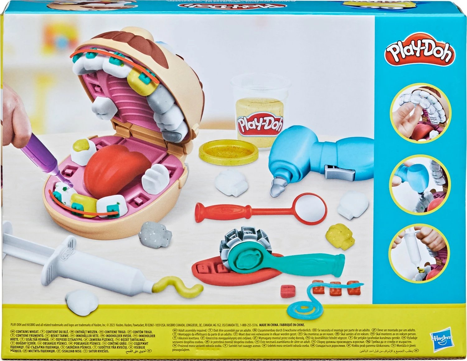 Set dentistik Play-Doh, për djem, 10 pjesë, i bardhë