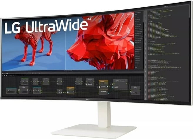 Monitor LG 38WR85QC-W, 96.5 cm (38"), 3840 x 1600 pixels, UltraWide Quad HD, LCD, 1 ms, Bardhë