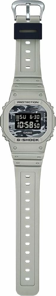 Orë dore Casio G-Shock DW-5600NE-1DR për meshkuj, gri