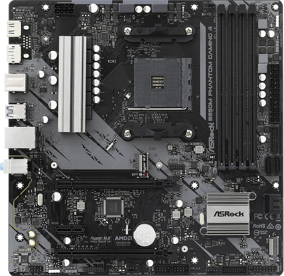 Pllakë amë ASRock B550M Phantom Gaming 4, Socket AM4, 128 GB, e zezë