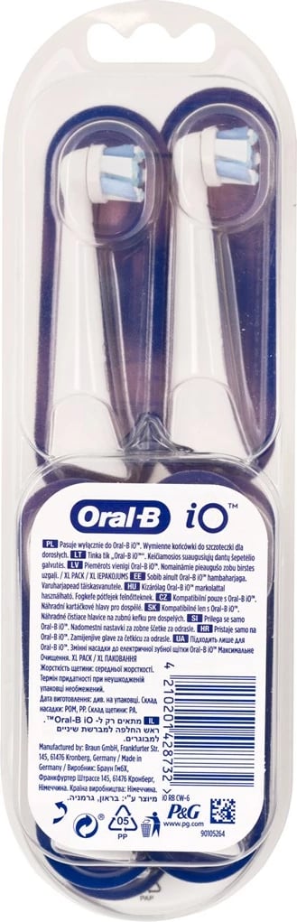 Koka për furçë dhëmbësh Braun Oral-B EB6 iO Ultimate Clean, Bardhë, Paketë XL