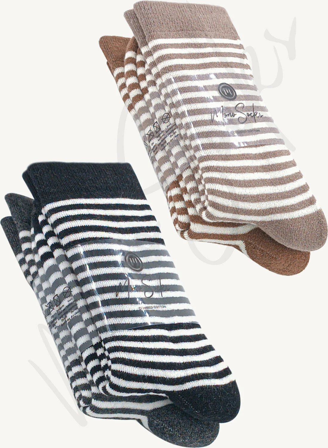 Çorape për femra Mono Socks, të zeza-gri, set 4 copë