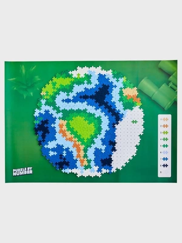 Puzzle bllok Plus-Plus, 800 copa, Glob, Shumëngjyrësh