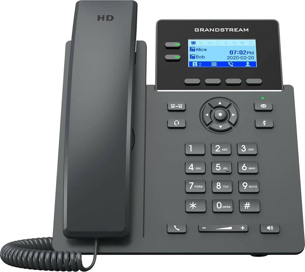 Telefon IP Grandstream GRP2602G, 2 linja, LCD, i zi