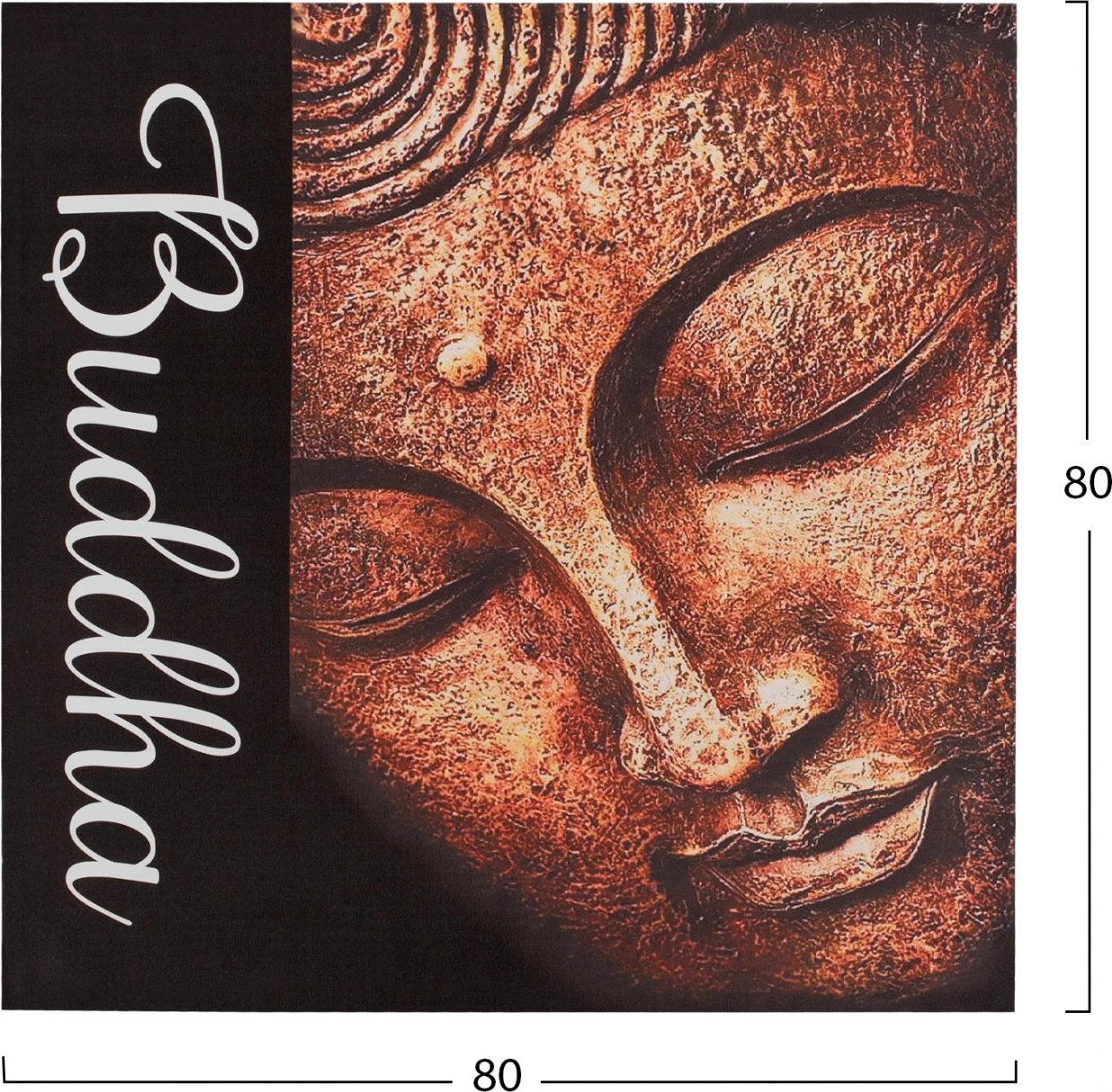 Pikturë dekorative në kanavacë, Buddha2, FH7156.02, 80x80x2.5 cm