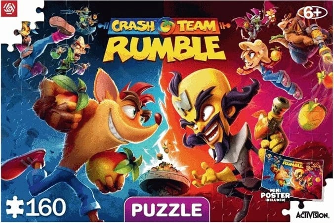 Puzzle për fëmijë Cenega Publishing Crash Team Rumble, 160 pjesë, Multikolor