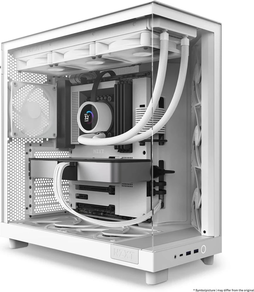 Kasë NZXT H6 Air Flow Midi Tower, e bardhë