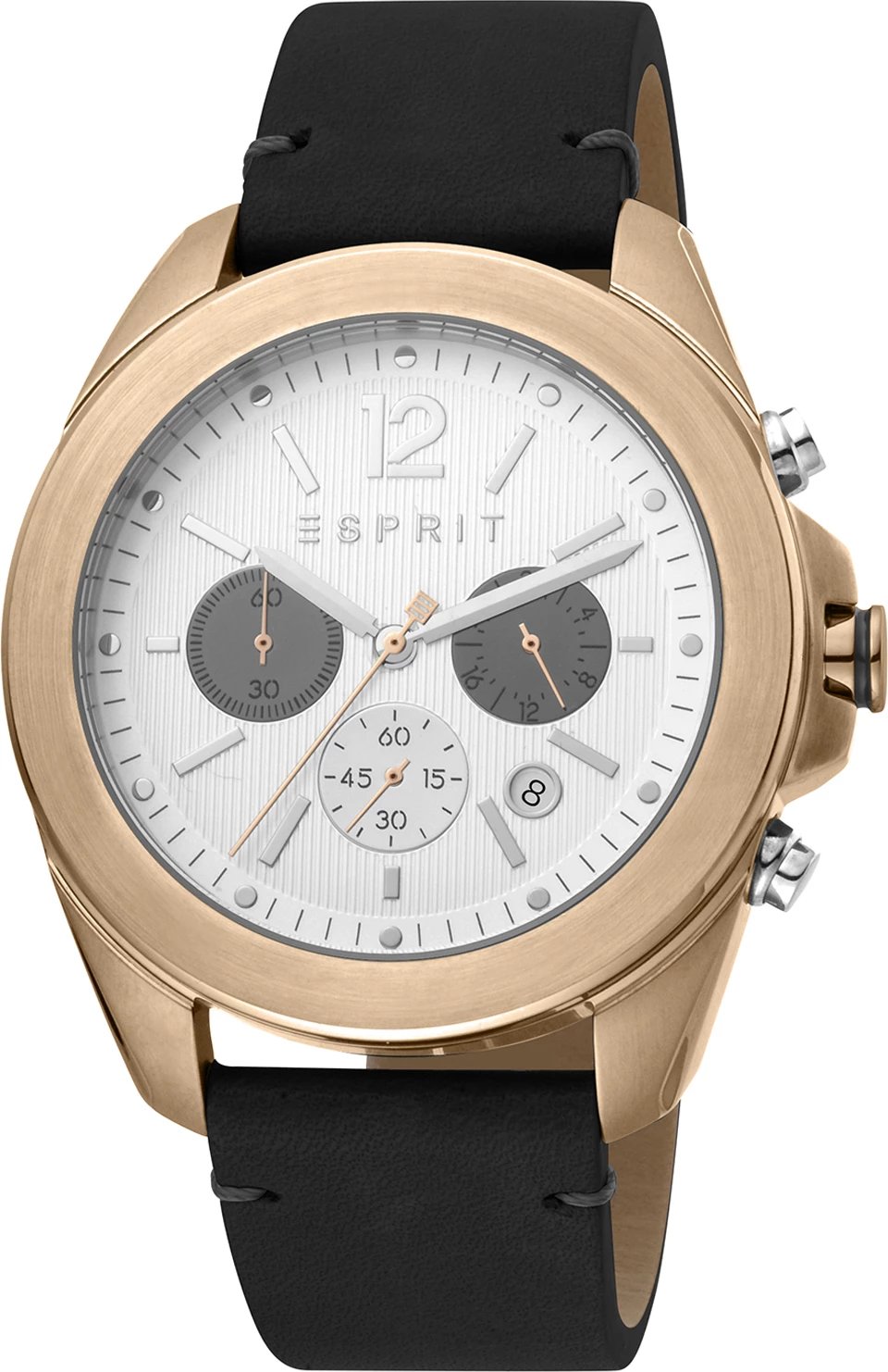 Orë dore për meshkuj Esprit, e zezë/rose gold