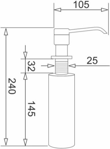 Dispenser sapuni PYRAMIS DP-01 028102501, Inoks, Krom