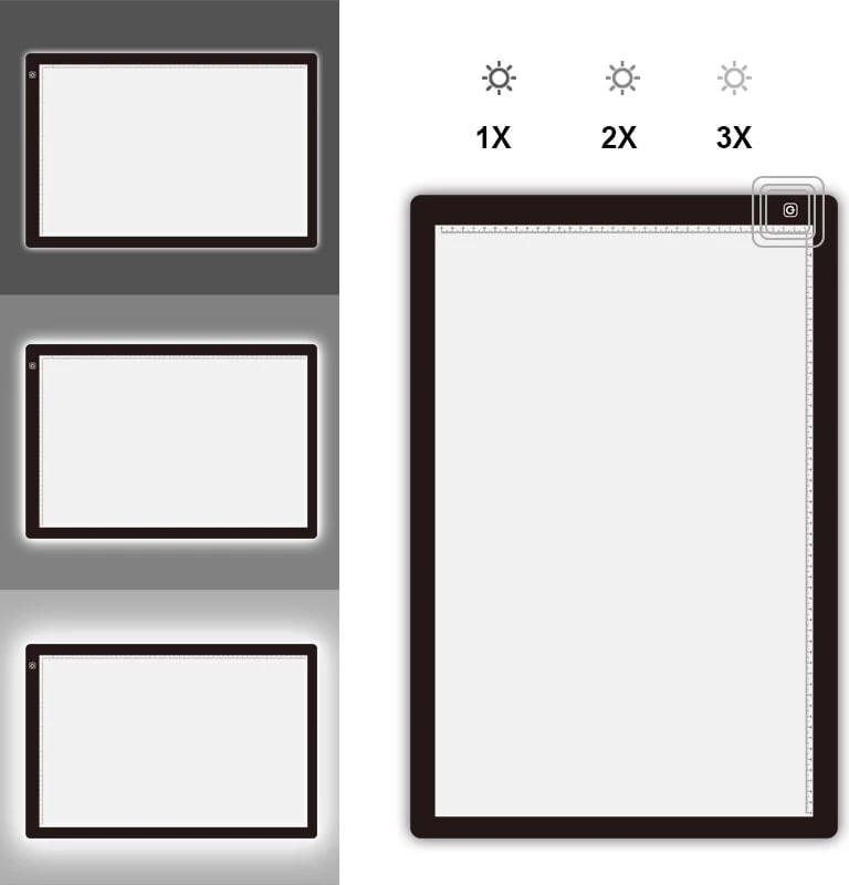 Tablet Vizatimi/Dritë Vizatimi/Projektor Vizat Tech Time A2 Tracing Light Pad