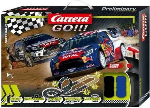 Set veturash dhe piste Carrera RC 62495, 6 vjet, e zezë, kafe, e kuqe