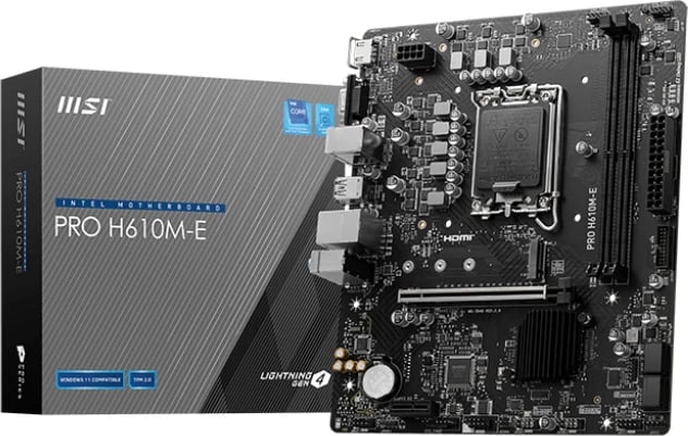 Pllakë amë MSI PRO H610M-E Intel H610 LGA 1700 micro ATX