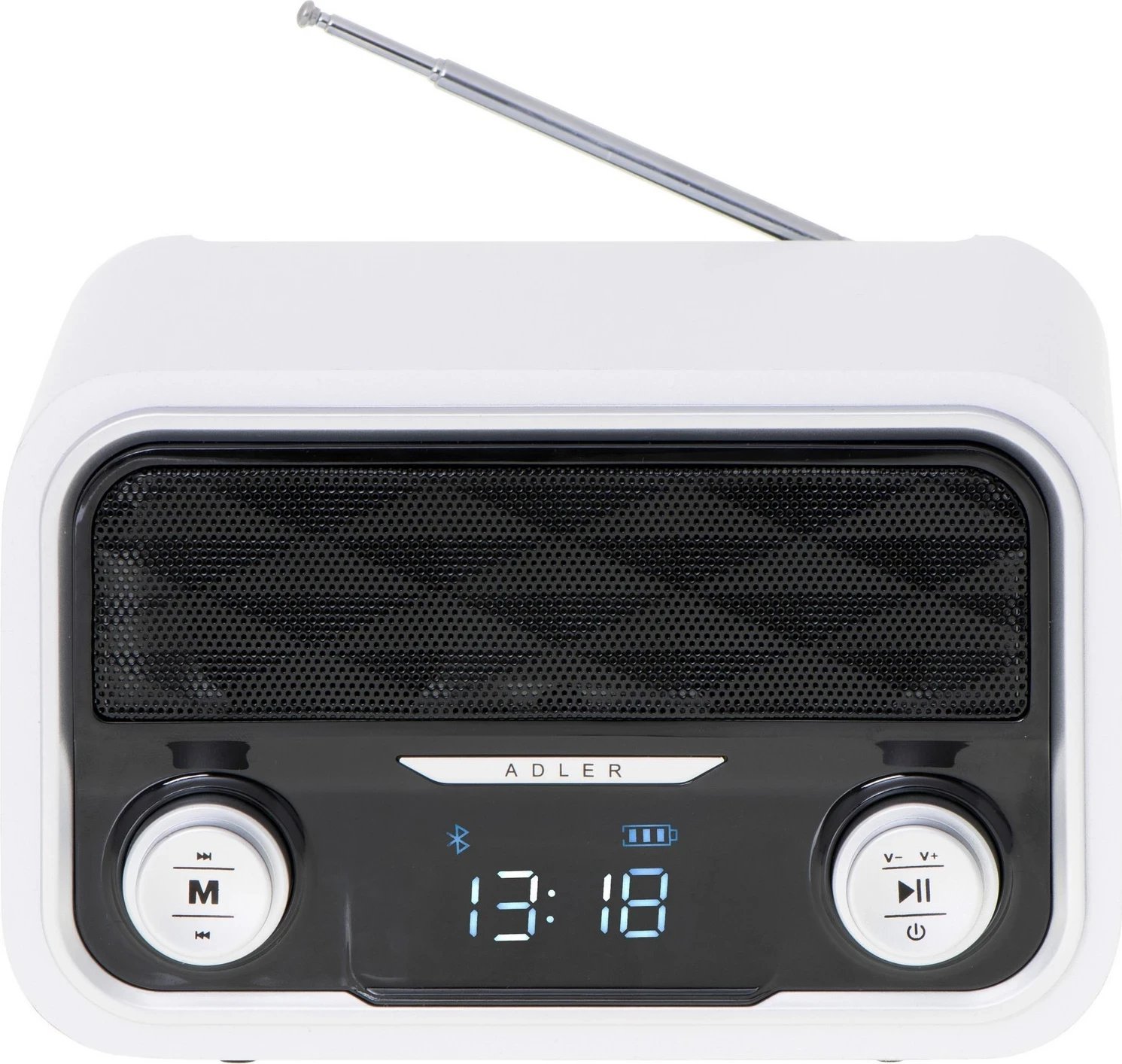 Radio Adler AD 1185, Bluetooth, FM, USB, SD, microUSB, bardhë e zezë