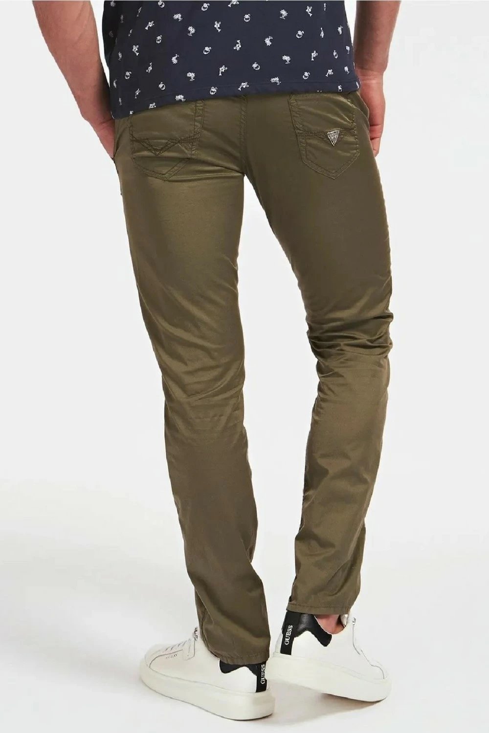 Pantallona për meshkuj Guess M0GA09WCRJ1, khaki