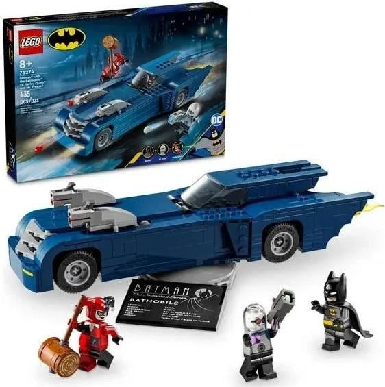 Set LEGO Super Heroes 76274 Batman me Batmobile kundër Harley Quinn dhe Mr. Freeze