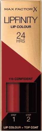 Buzëkuq i lëngshëm Max Factor Lipfinty, 115 confident, 1.9g