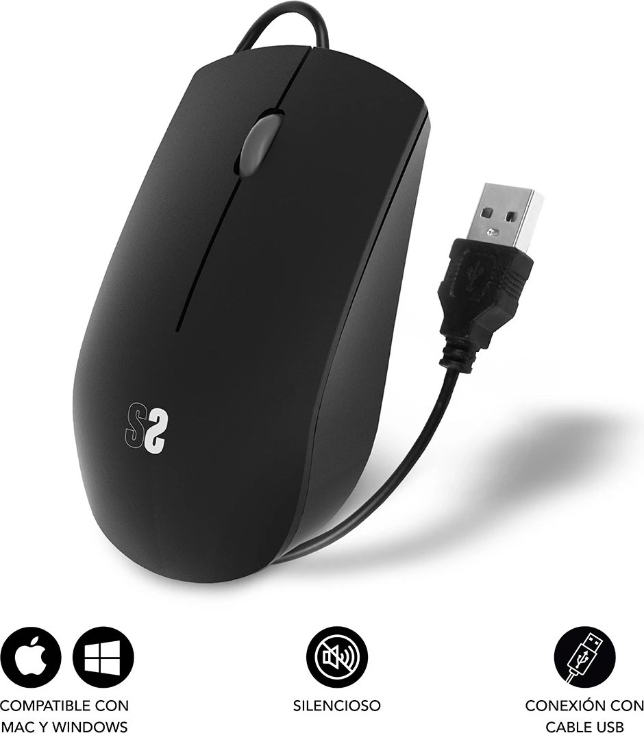 Maus SUBBLIM SILENT BUSINESS USB 1200 DPI SUBMO-B2BS001, i zi