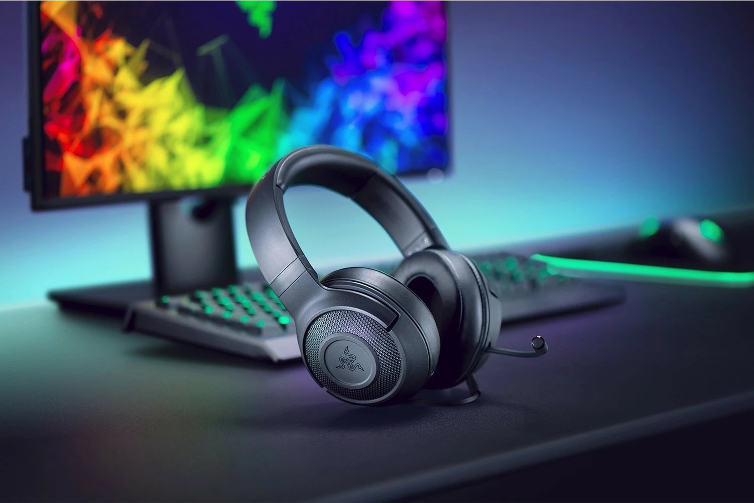 Kufje gaming Razer Kraken X Lite, Wired, 12 - 28000 Hz, 230 g, Black