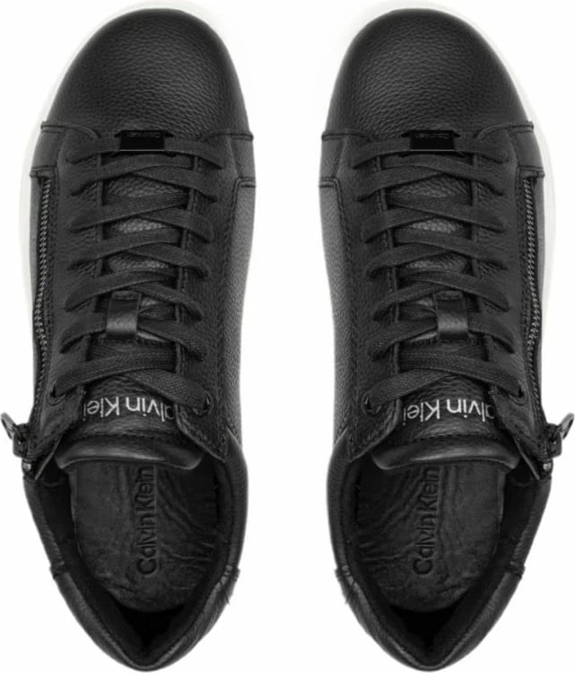 Këpucë Calvin Klein, modeli Low Top Lace Up W/Zip, për meshkuj, të zeza