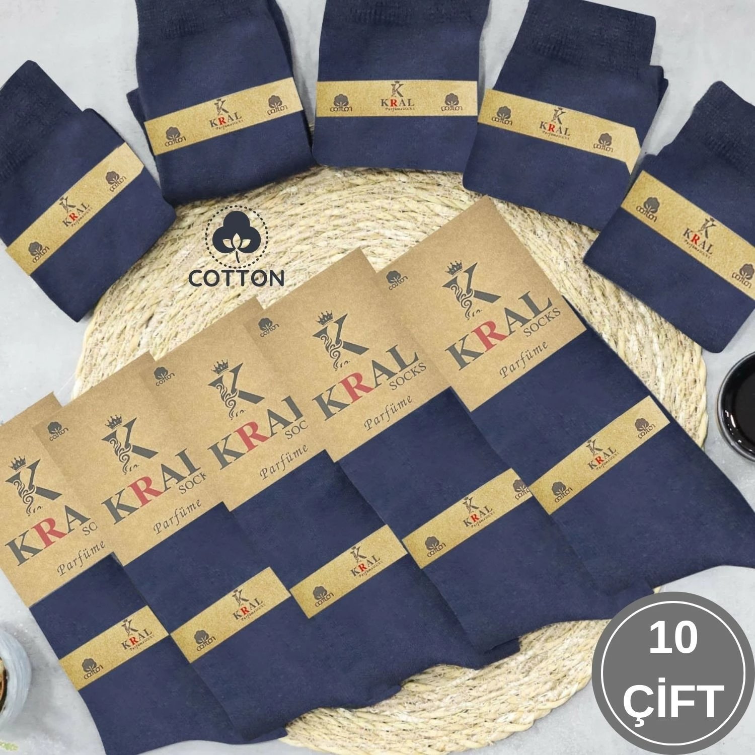 Çorape për meshkuj Kral Socks, 10 copë, blu