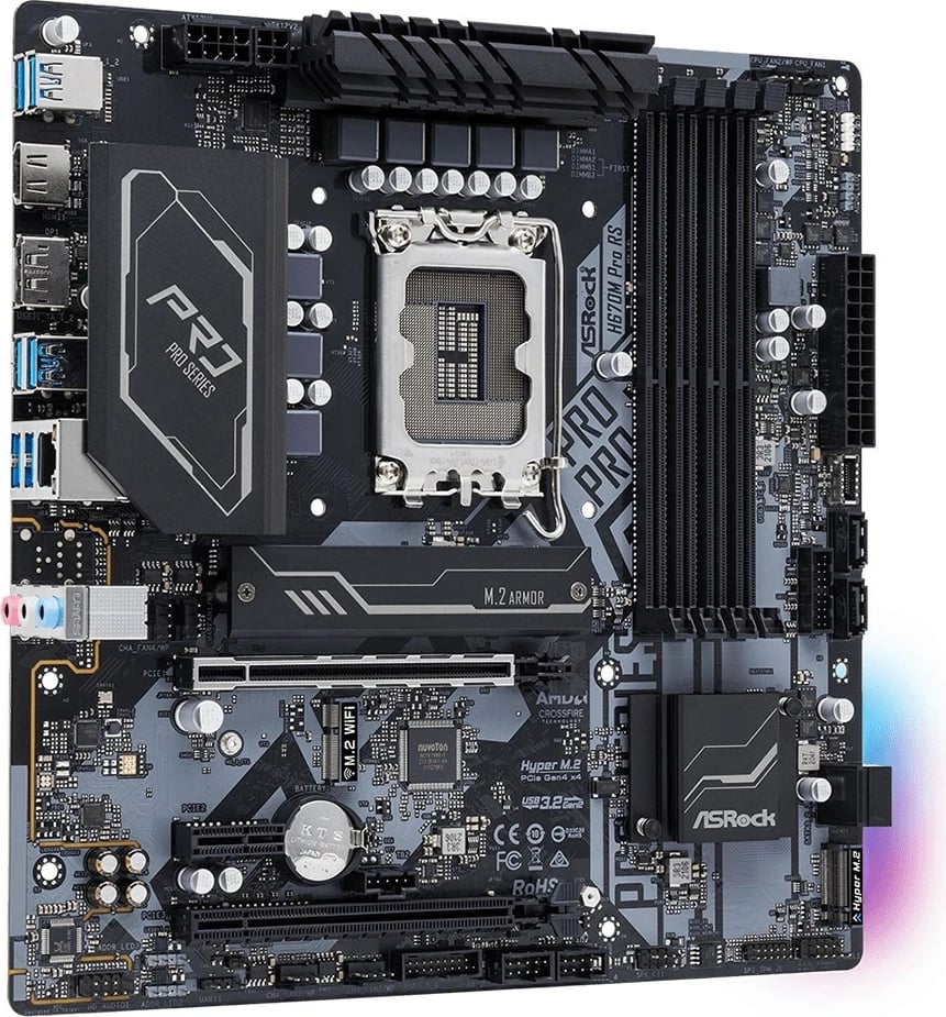 Pllakë amë Asrock H670M Pro RS, Intel H670, micro ATX