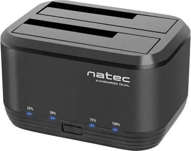 Docking station Natec Kangaroo Dual, USB 3.0, Alumini