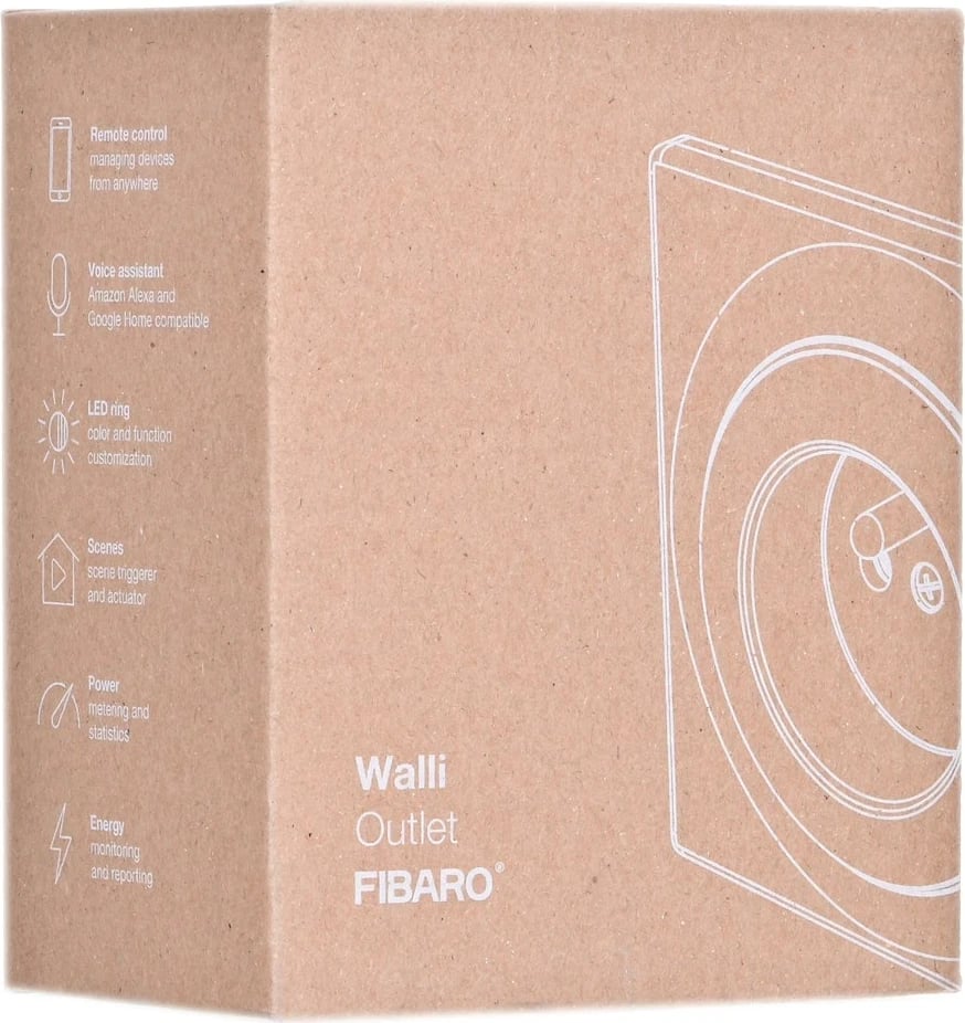 Prizë e zgjuar FIBARO Walli Type E, e bardhë