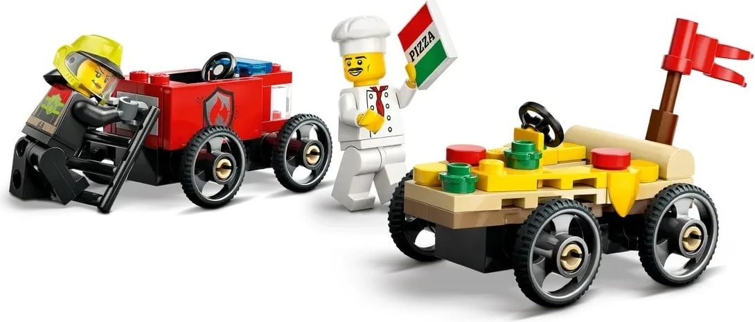 Set LEGO City 60458 Pizza vs. Fire Truck