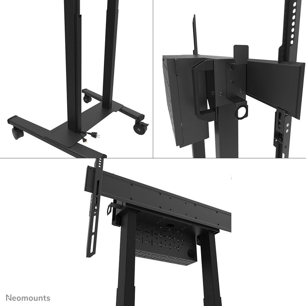 Stendë dyshemeje motorike Neomounts FL55-875BL1, 100", 110 kg, e zezë