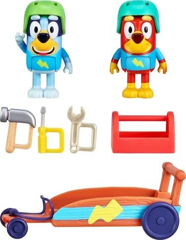 Bluey Rusty & Bluey's Go-Kart Figure Set