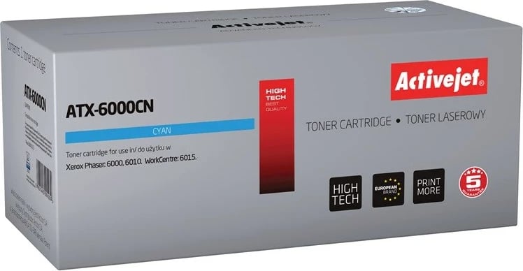 Toner zëvendësues Activejet ATX-6000CN për printer Xerox, i kaltër