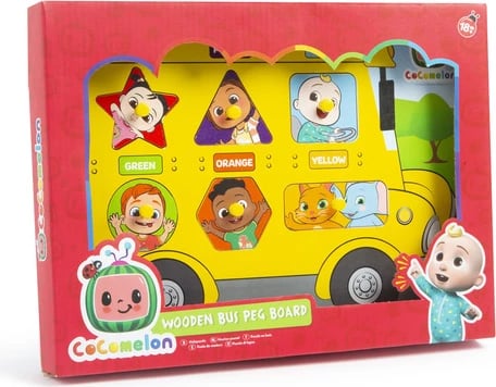 CoComelon Wooden Bus Peg Board