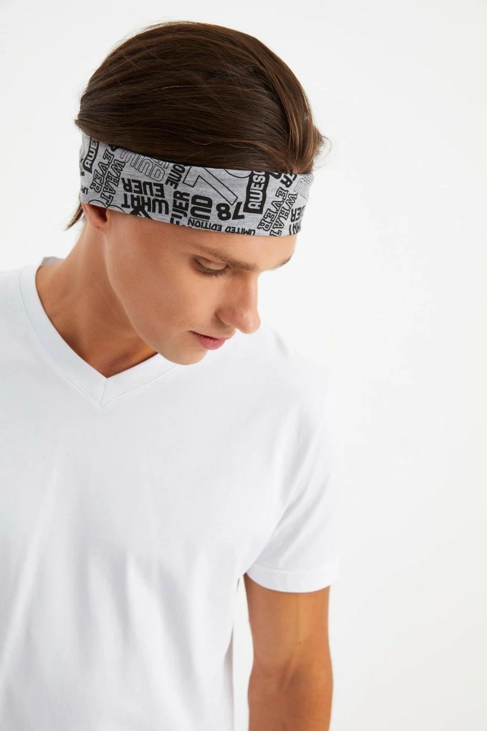 Bandana sportive Butikgiz për meshkuj, gri