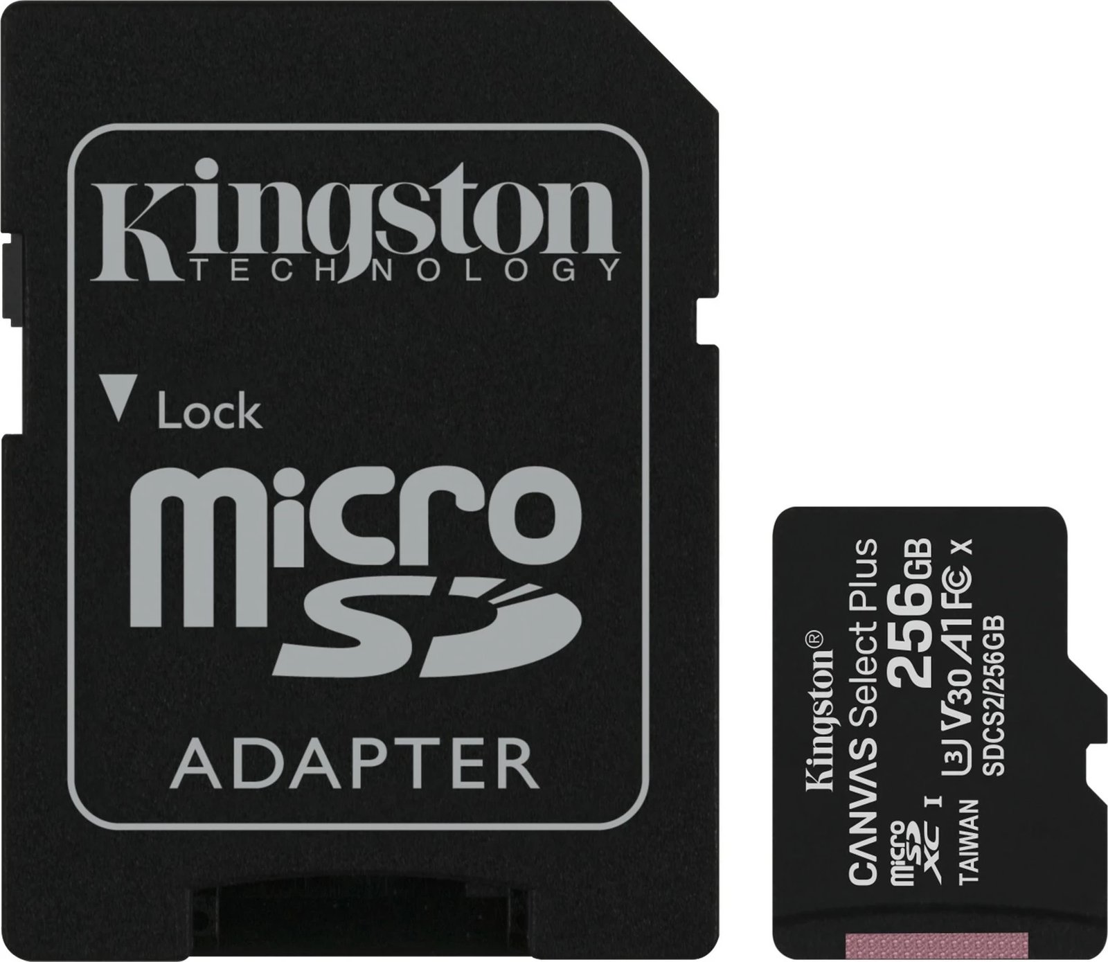 Kartelë MicroSDXC Kingston 256GB Canvas Select Plus, 100 MB/s, e zezë