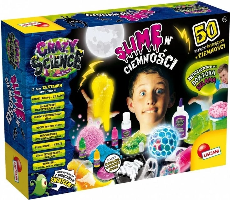 Set slime Crazy Science Glow-in-the-Dark, Lisciani, 89239