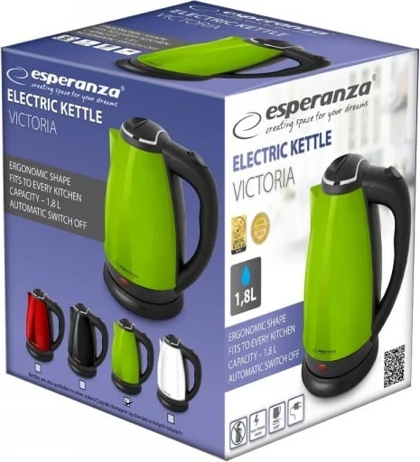 Vluese uji Esperanza EKK113G, 1.8 L, 1800 W,  e zezë / e gjelbër  