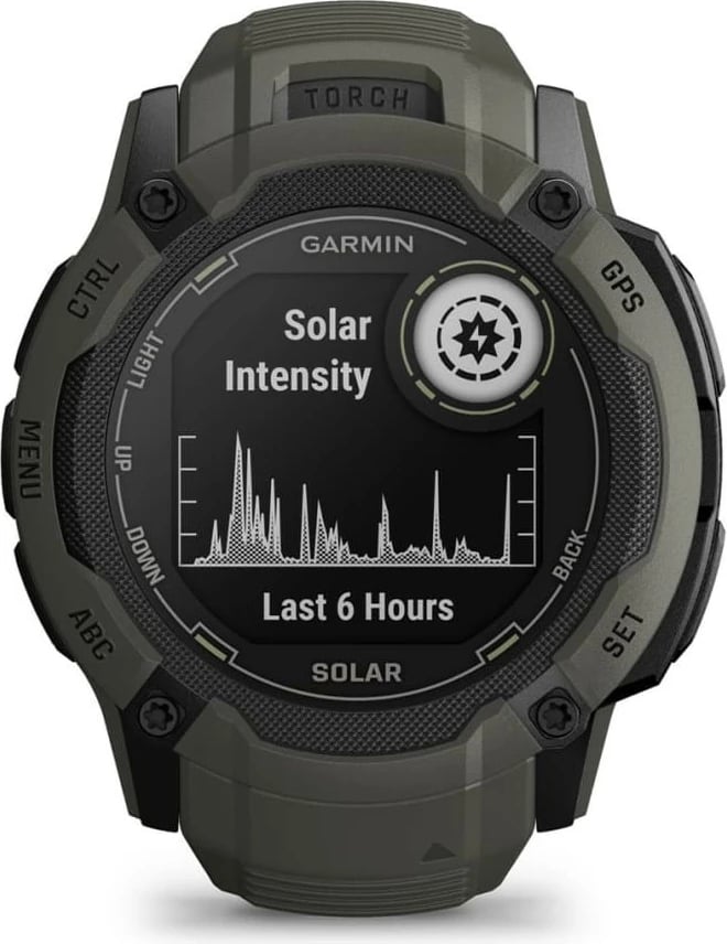 Smartwatch Garmin Instinct 2X Solar, 1.1",, 0.064GB, GPS, e gjelbër